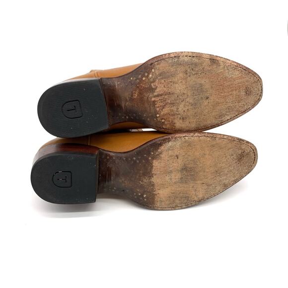 TECOVAS The Penny Leather Ankle Boot Caramel Tan 8.5 B - Picture 14 of 16